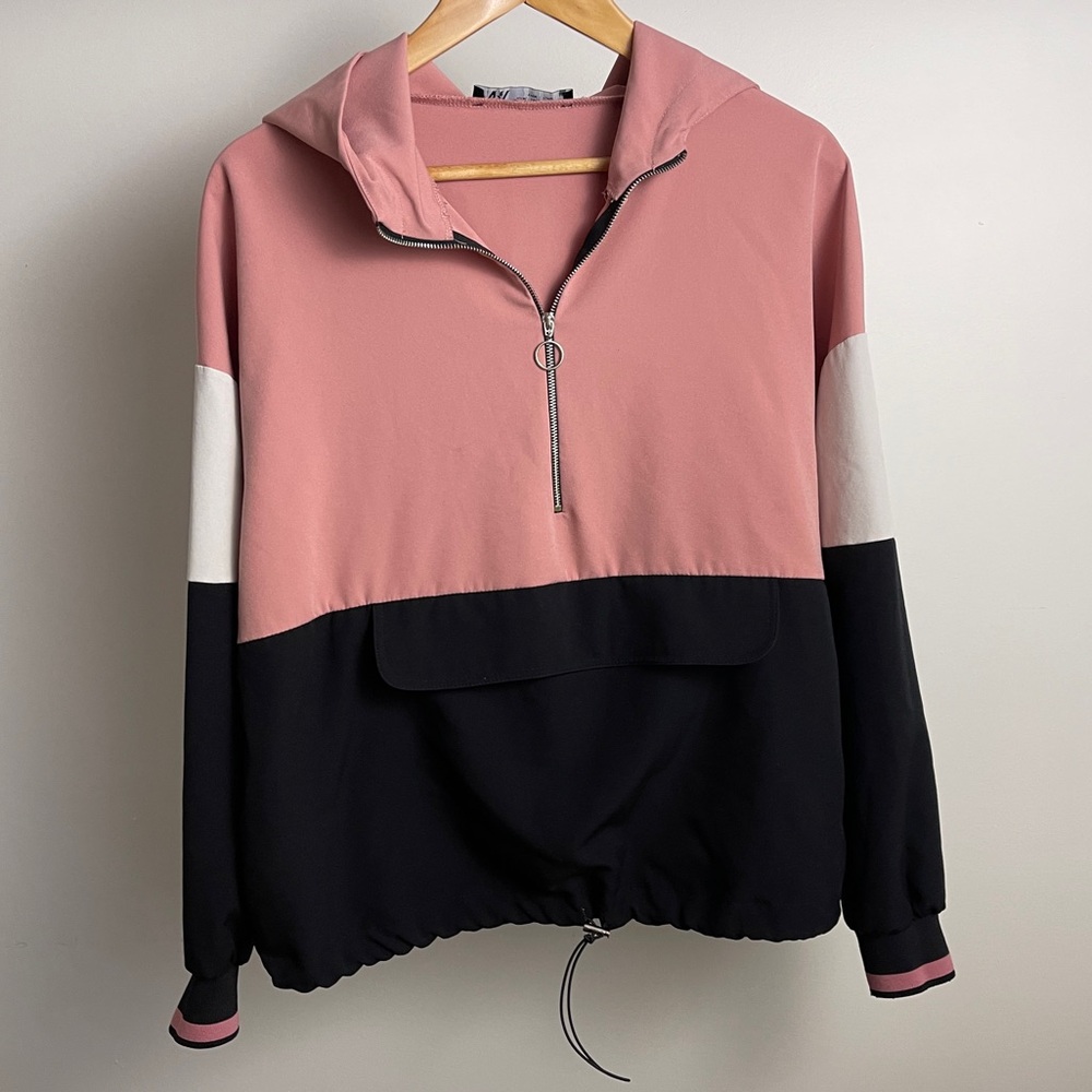 Zara Colorblock Pink and Black Women's Top